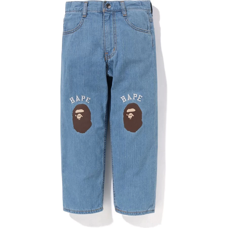 Bape Maymun Kafası Denim Pantolon çocuklar