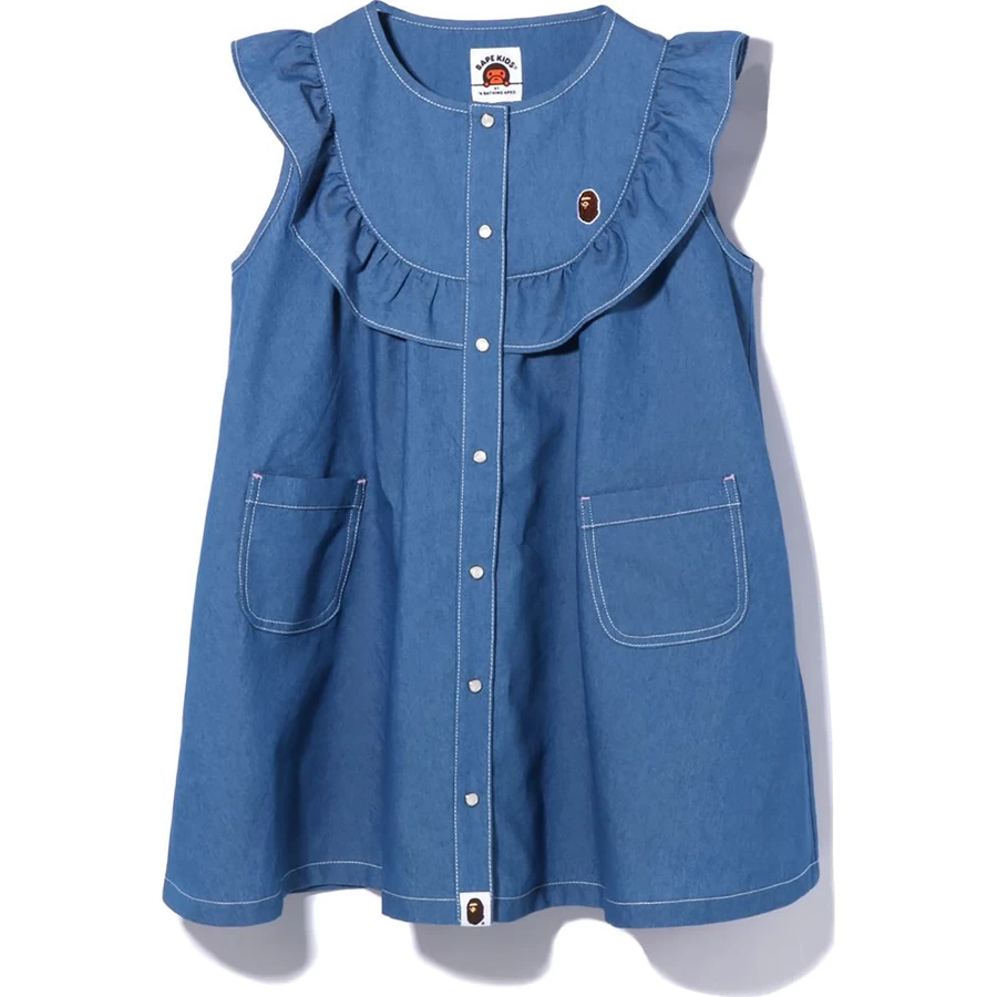 Bape DUNGAREE FRILL ONEPIECE KIDS