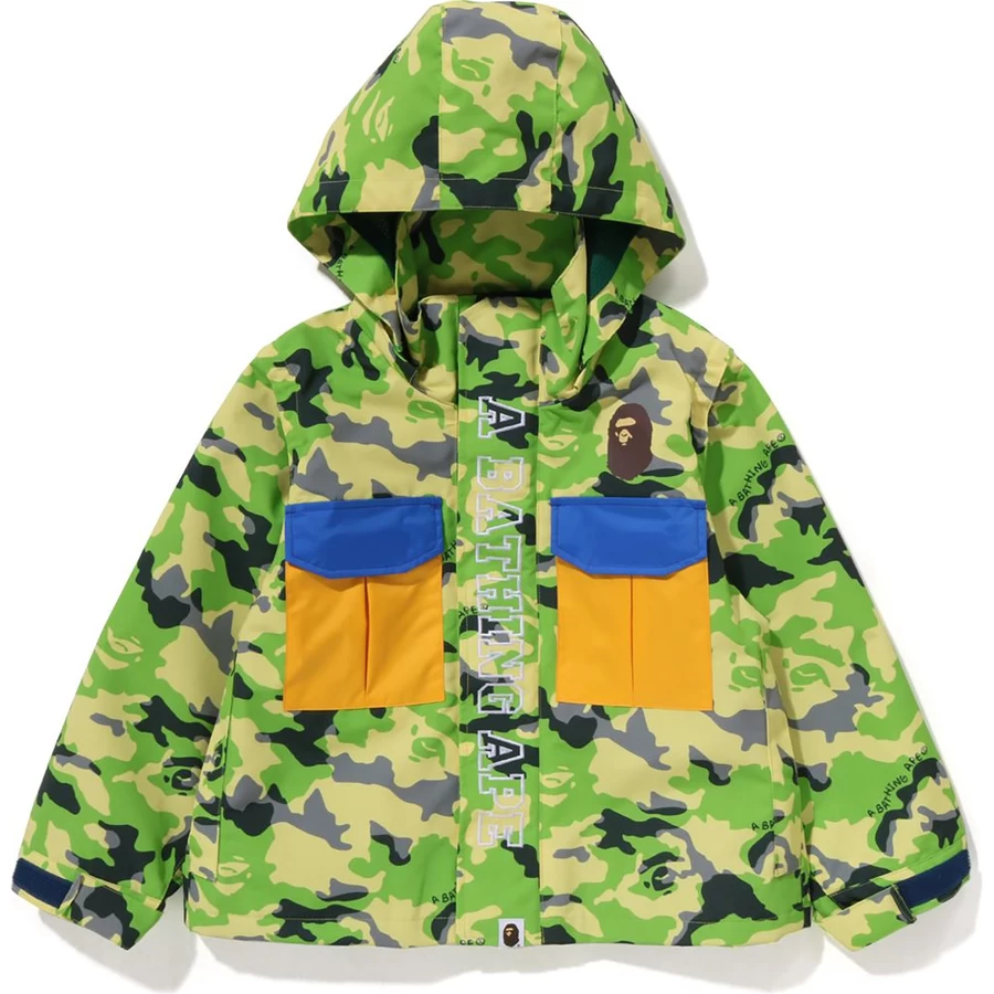 Детско яке с качулка Woodland Camo 4way