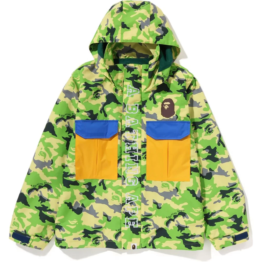Giacca Con Cappuccio Bape Woodland Camo 4way Per Bambini