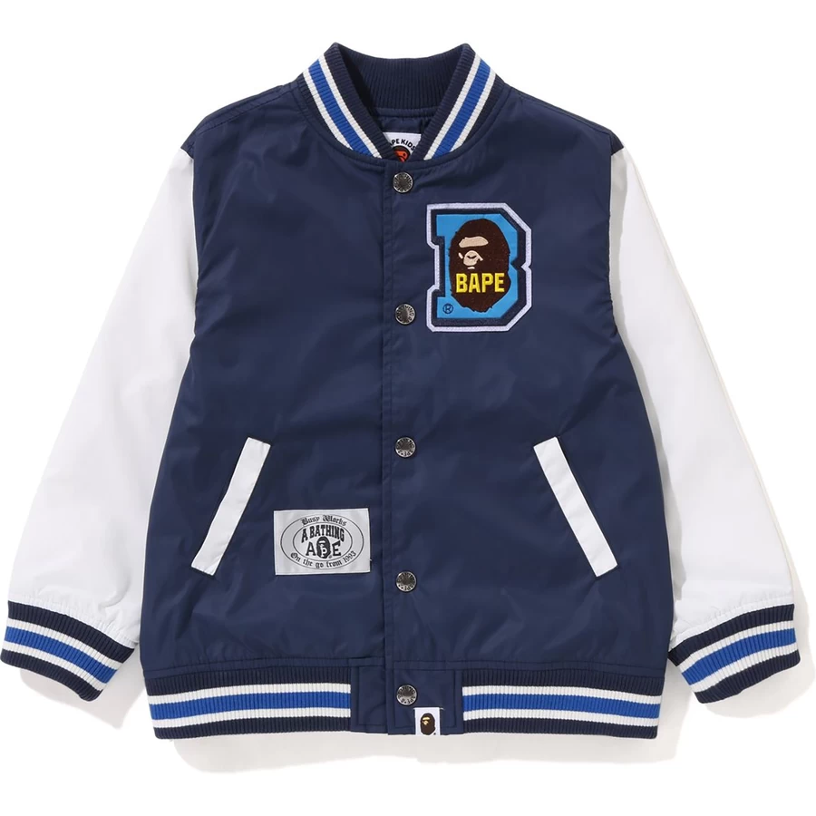 Bape Ape Head B Patch Giacca Varsity Per Bambini