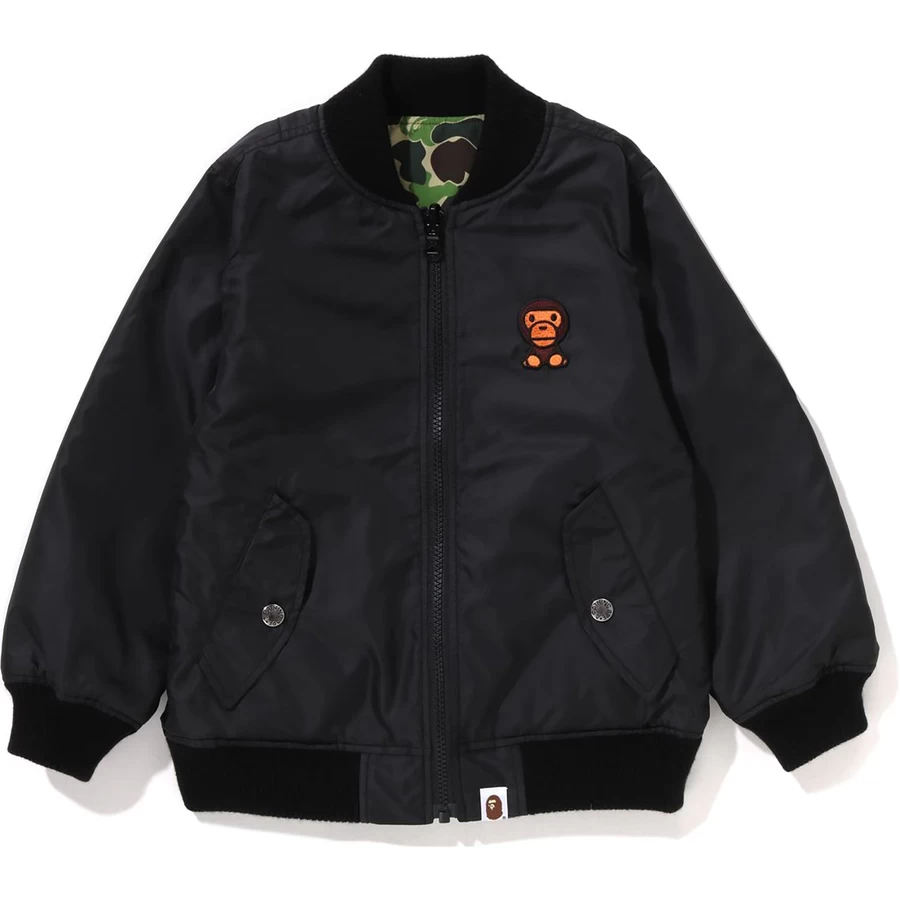 Bape ABC CAMO BABY MILO REVERSIBLE MA-1 JACKET KIDS