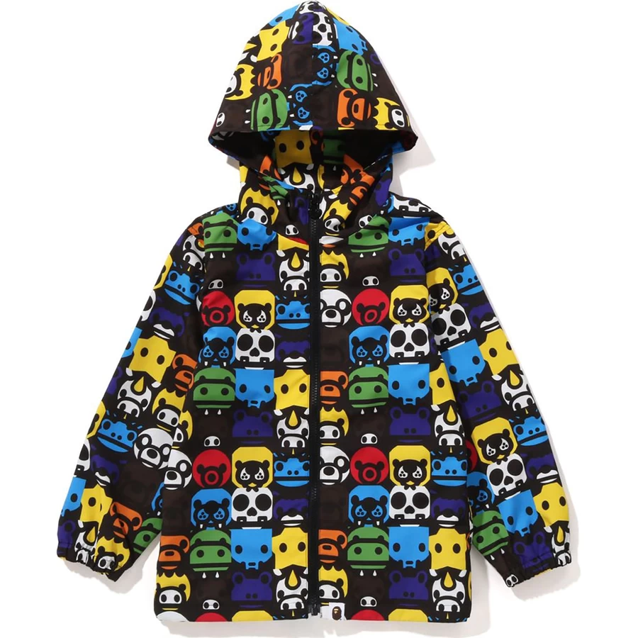 Giacca Con Cappuccio Bape Milo Safari Block Per Bambini