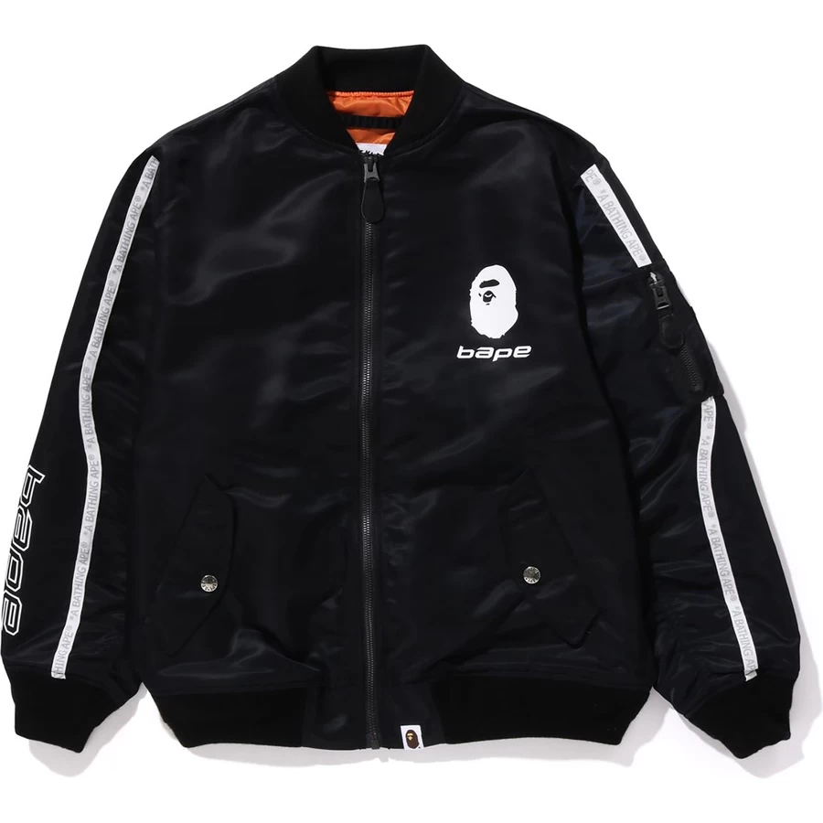 Bape A BATHING APE LINE BOMBER JACKET LOOSE FIT JR KIDS