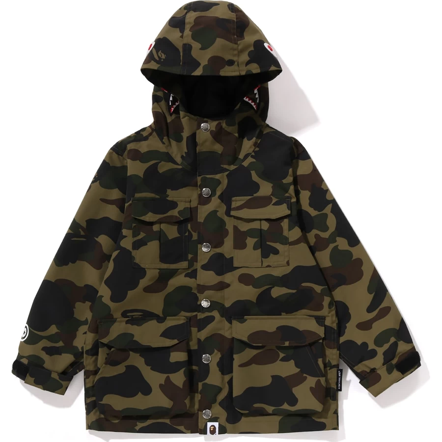 Bape 1ST CAMO SHARK MOUNTAIN JACKET KIDS