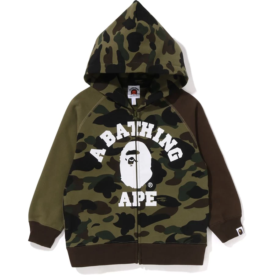 Bape 1st Camo çılgın Kolej Fermuarlı Kapüşonlu üst çocuklar