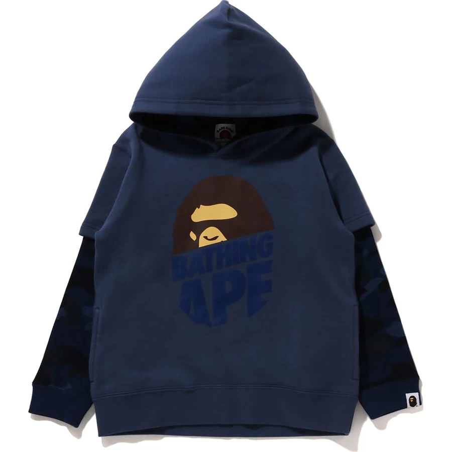 Bape COLOR CAMO APE HEAD LAYERED PULLOVER HOODIE KIDS