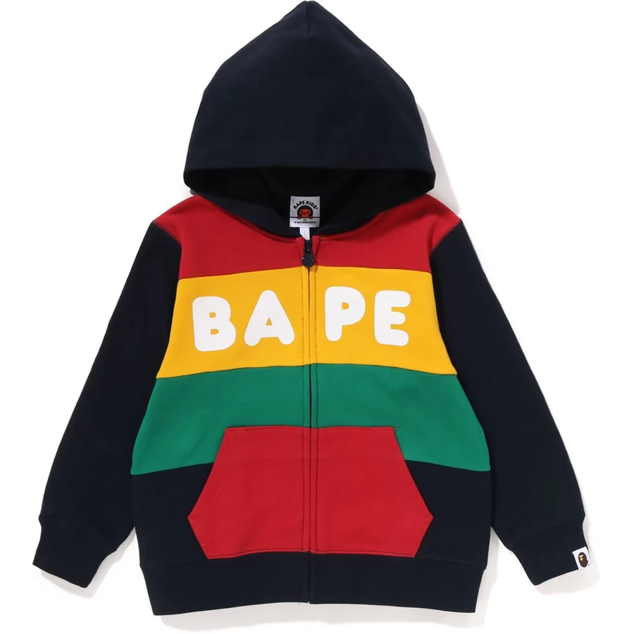 Bape BABY MILO COLOR BLOCK ZIP HOODIE KIDS
