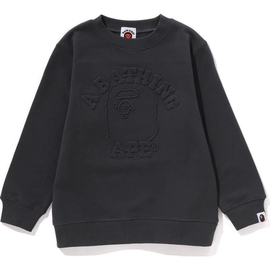 Bape COLLEGE EMBOSSED CREWNECK KIDS