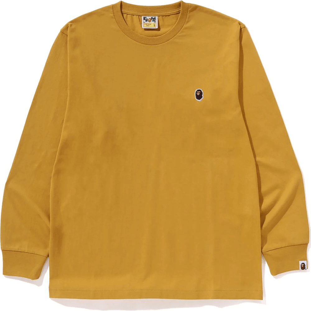 Bape ONE POINT LS TEE MENS Yellow