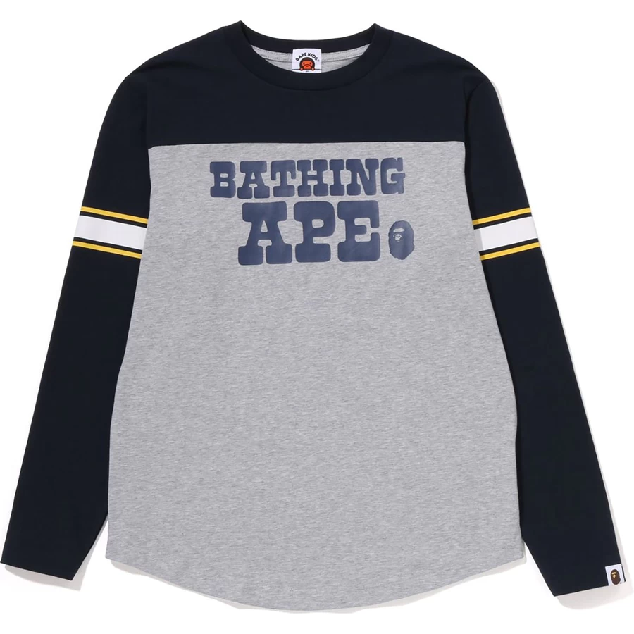 Bape BATHING APE FOOTBALL L/S TEE KIDS