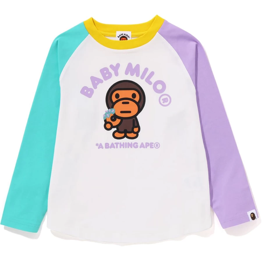 Bape BABY MILO DONUTS RAGLAN L/S TEE KIDS