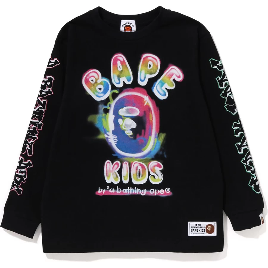 Bape BK15TH ANNIVERSARY X READYMADE SPRAY L/S TEE KIDS