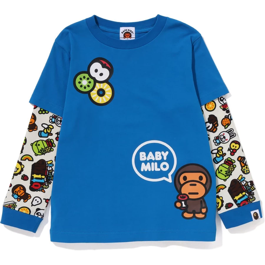 Bape BABY MILO MIXED FRUIT LAYERED L/S TEE KIDS