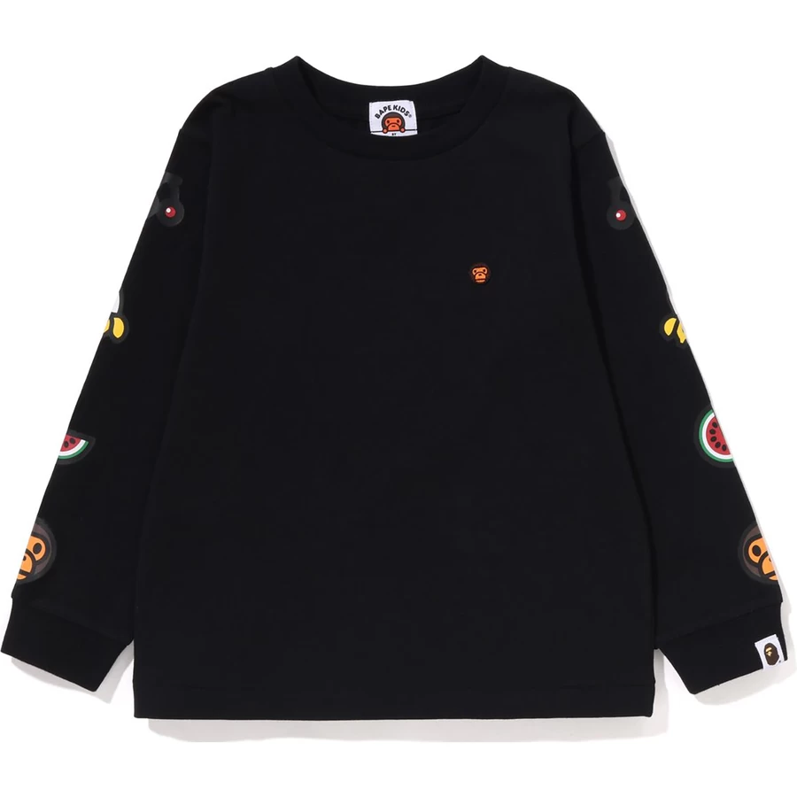 Bape Baby Milo One Point Fruit L/S T-shirt Per Bambini