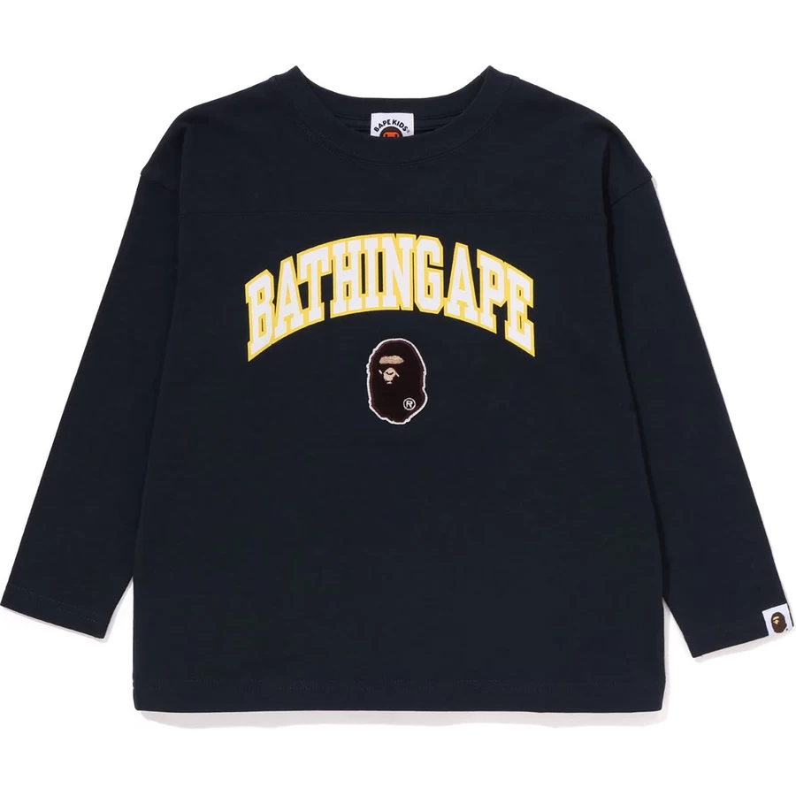 Bape BATHING APE APE HEAD PATCH LOOSE FIT L/S TEE KIDS