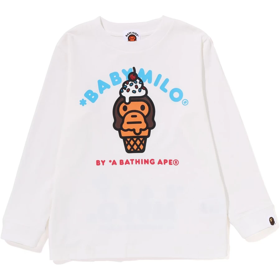 Bape BABY MILO ICE CREAM L/S TEE KIDS