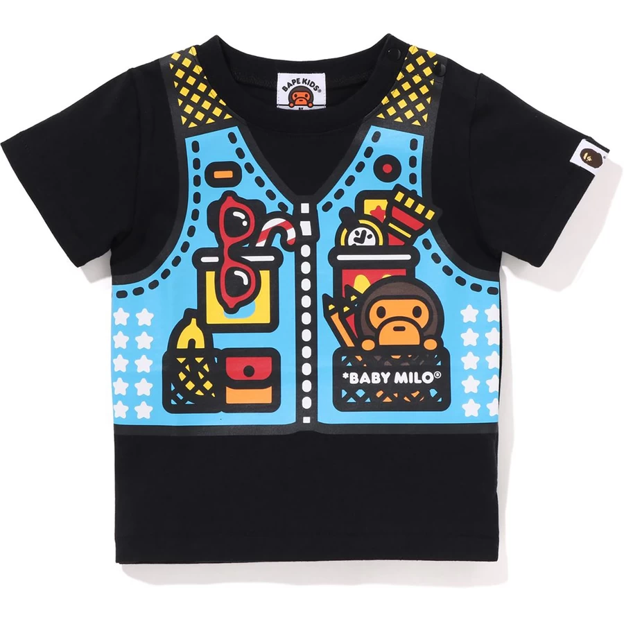 Bape BABY MILO FISHING VEST PRINT TEE KIDS