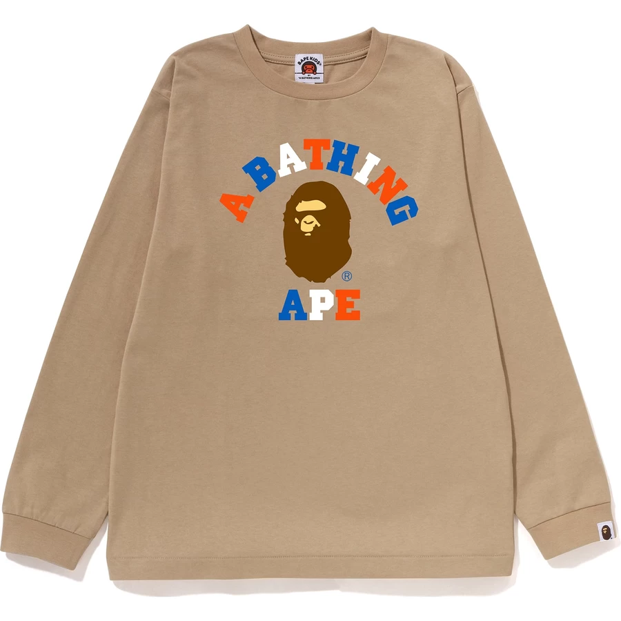 Bape Colours College L/S T-Shirt Für Kinder