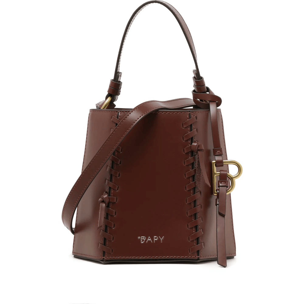 Bape BAPY BRAIDED DETAILS BUCKET BAG LADIES Dark Brown