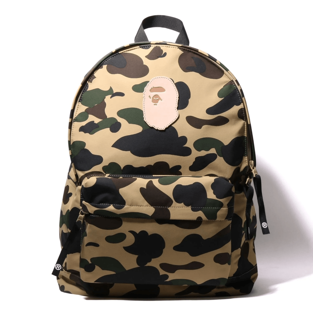 Bape 1ST CAMO APE HEAD PATCH DAYPACK MENS Yellow