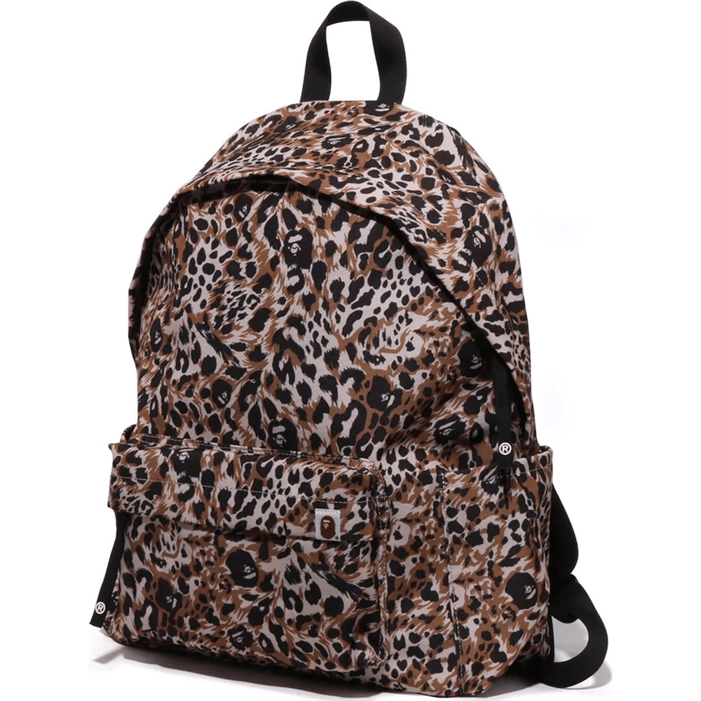 Bape WILD LEOPARD PATTERN DAYPACK MENS Beige