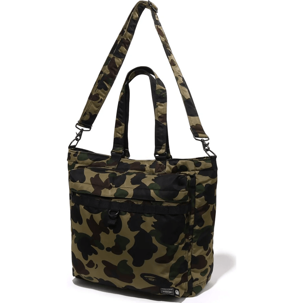 Bape PORTER 1ST CAMO UTILITY TOTE BAG MENS Green