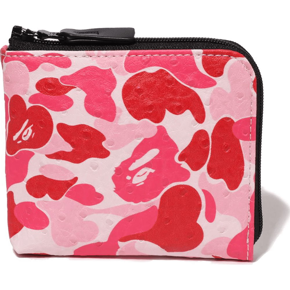 Bape ABC CAMO MINI ZIPPED WALLET Pink