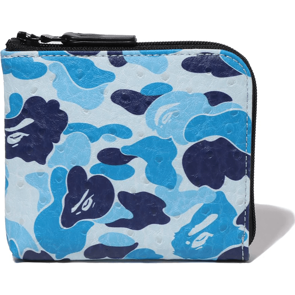 Bape ABC CAMO MINI ZIPPED WALLET Blue