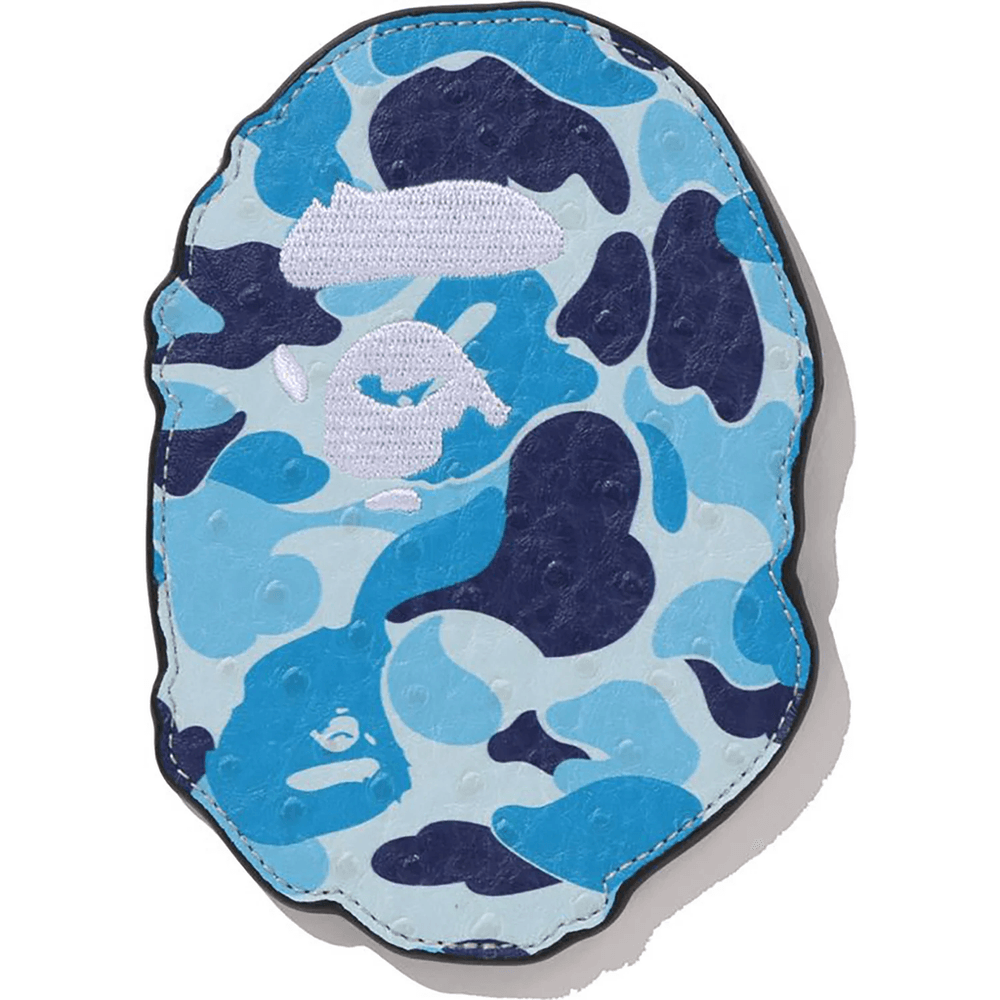 Bape ABC CAMO APE HEAD CARD CASE Blue