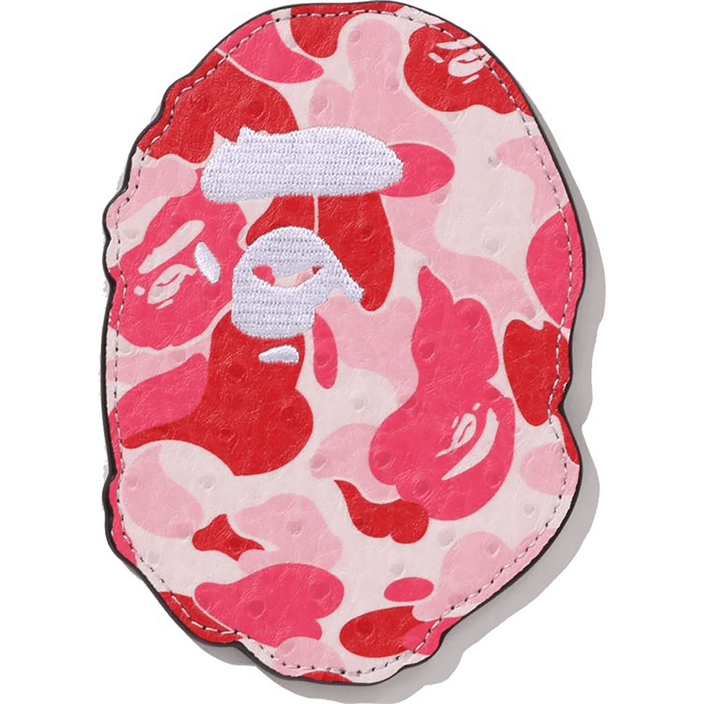 Bape ABC CAMO APE HEAD CARD CASE Pink
