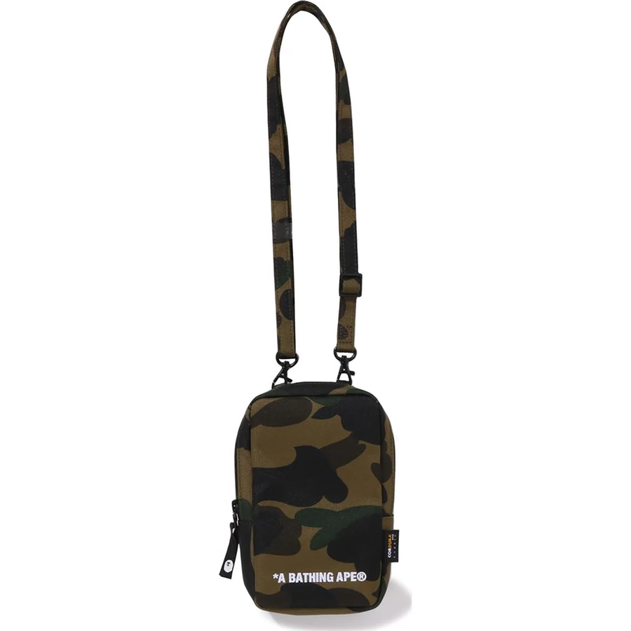 Bape 1ST CAMO CORDURA PHONE SHOULDER BAG MENS