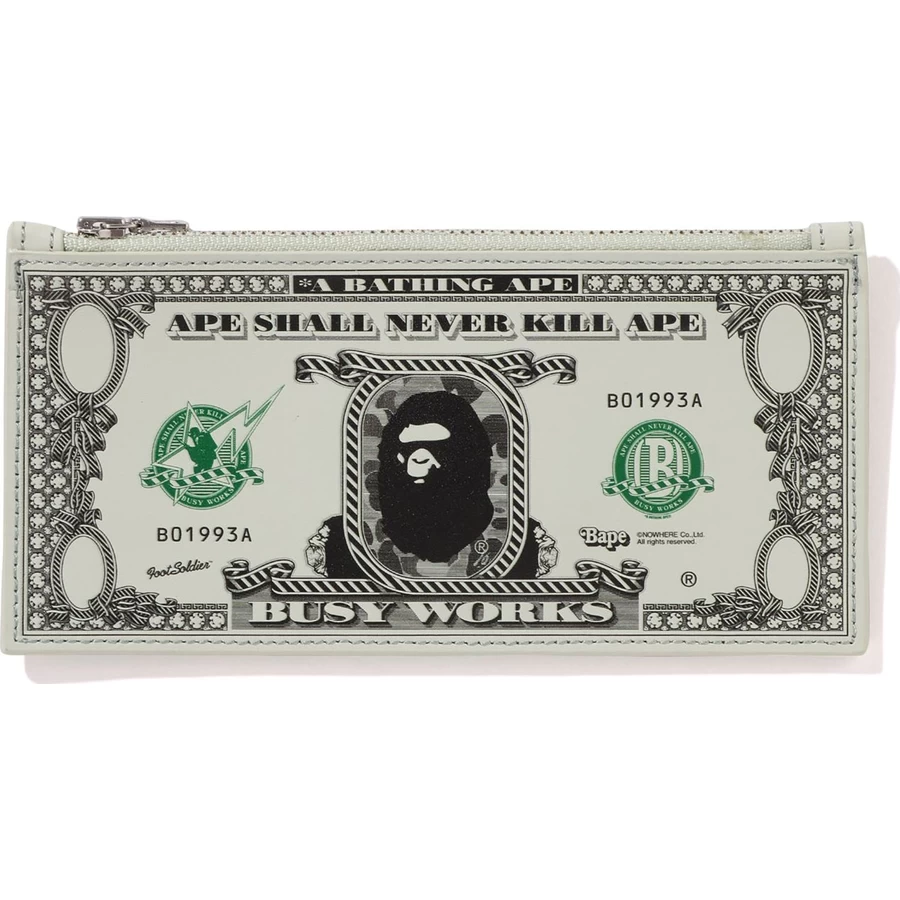 Bape BANKNOTE DESIGN POUCH