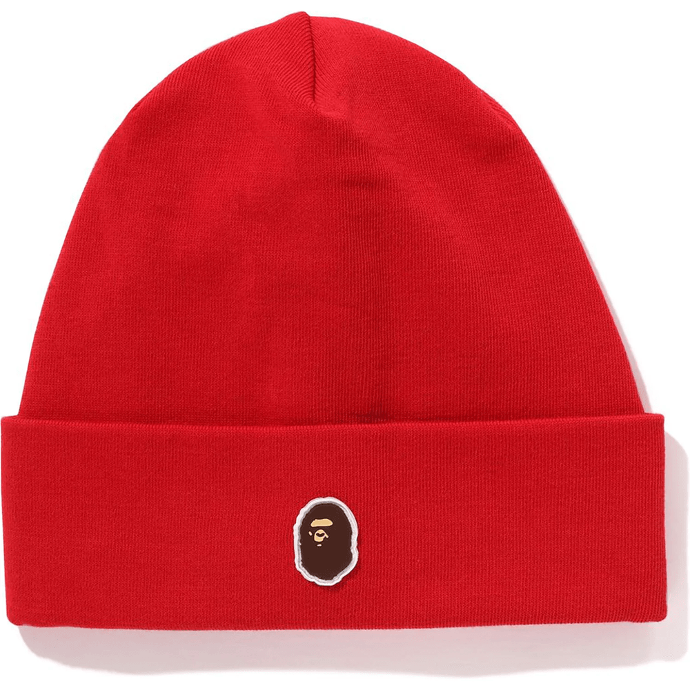 Bape SILICON APE HEAD KNIT CAP MENS Red