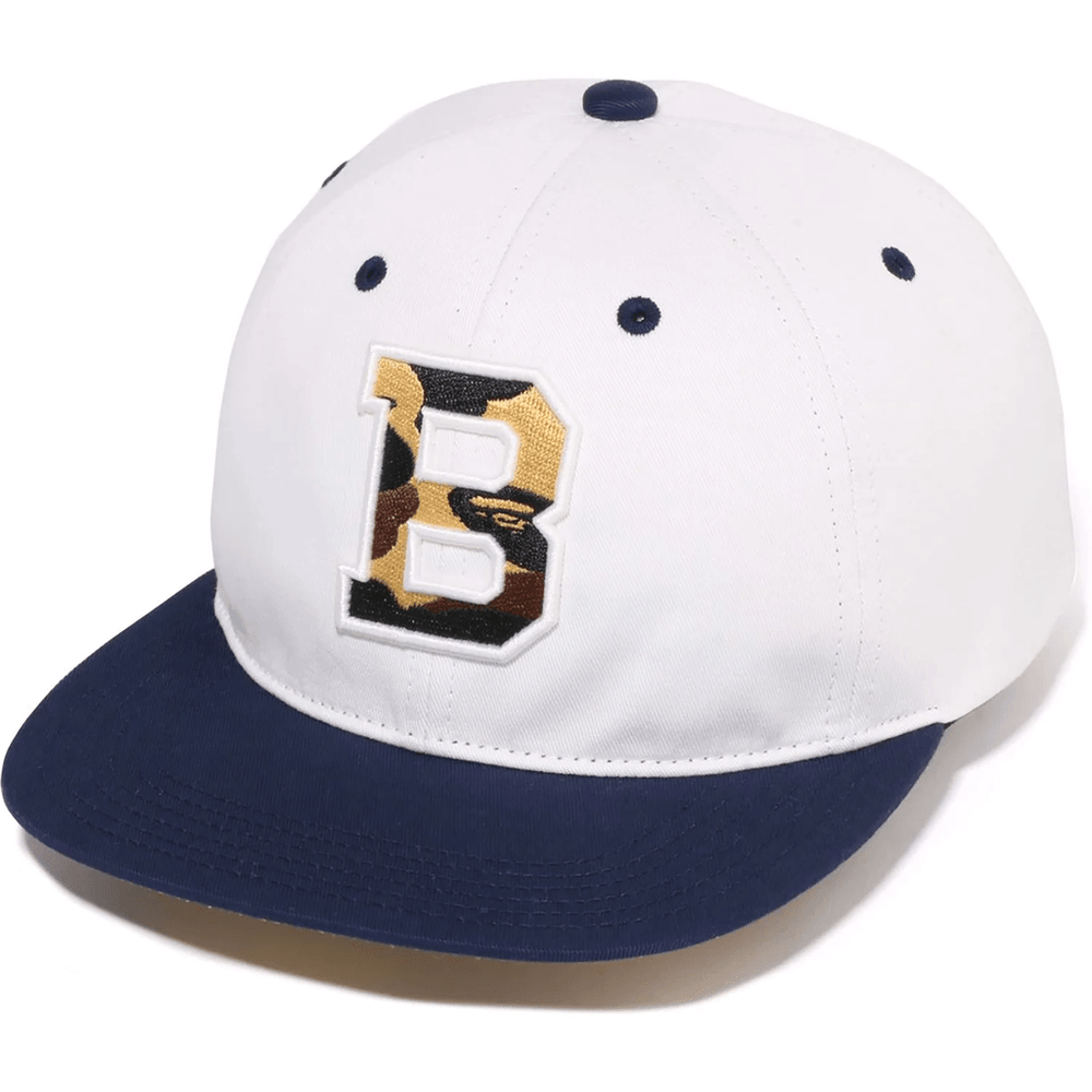 Bape COLOR BLOCK SNAP BACK CAP White