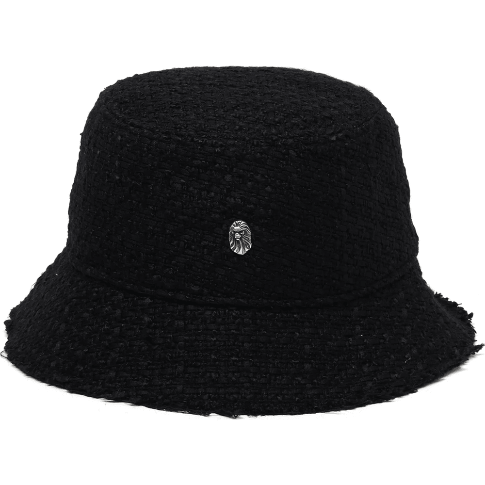 Bape Negru X New Era Logo Pălărie Tweed Bărbați Negru