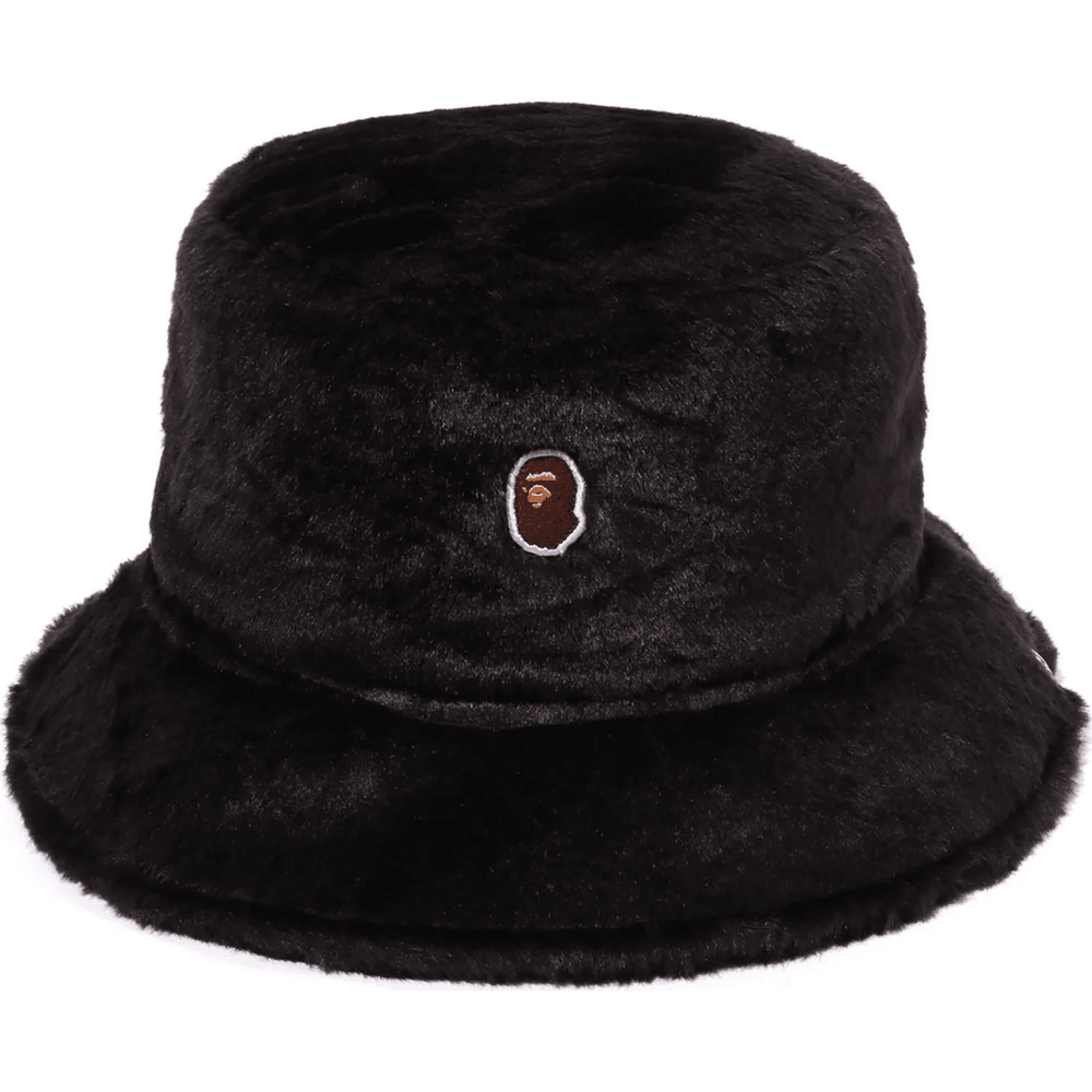 Bape NEON CAMO FUR HAT MENS Black