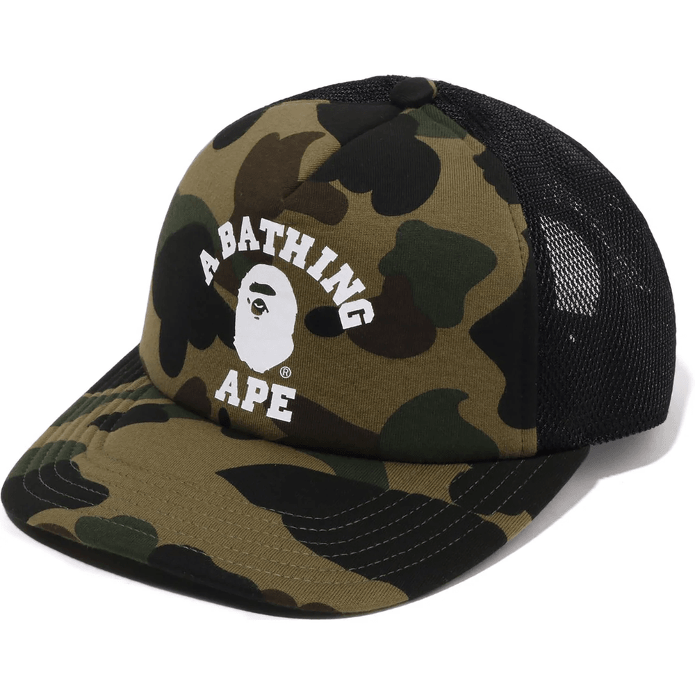 Bape 1ST CAMO COLLEGE MESH CAP MENS Green