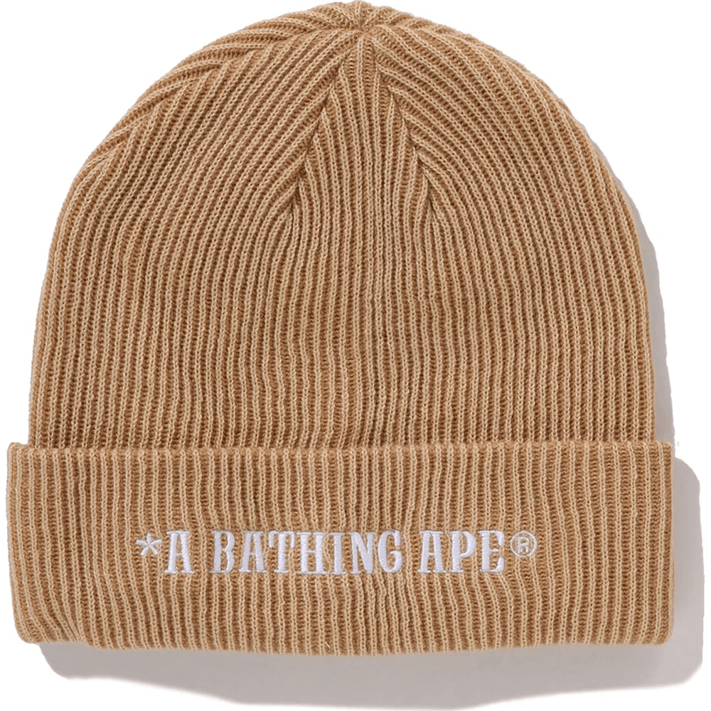 Bape A BATHING APE KNIT CAP MENS Beige