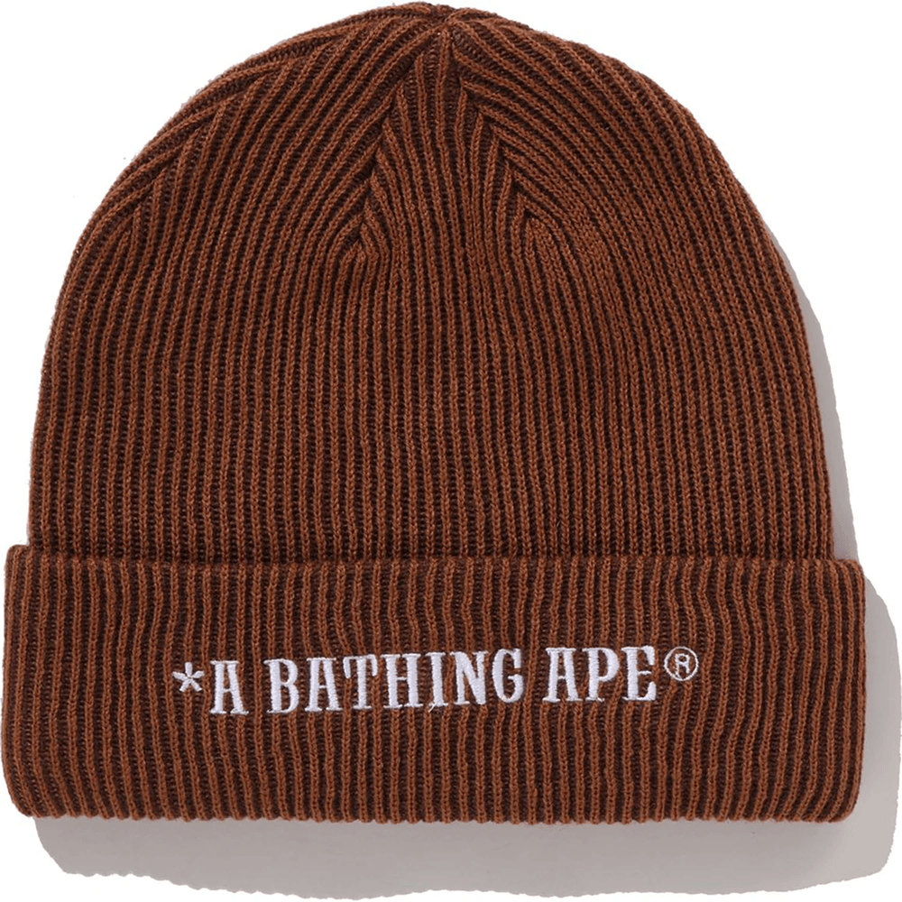 Bape A BATHING APE KNIT CAP MENS Brown