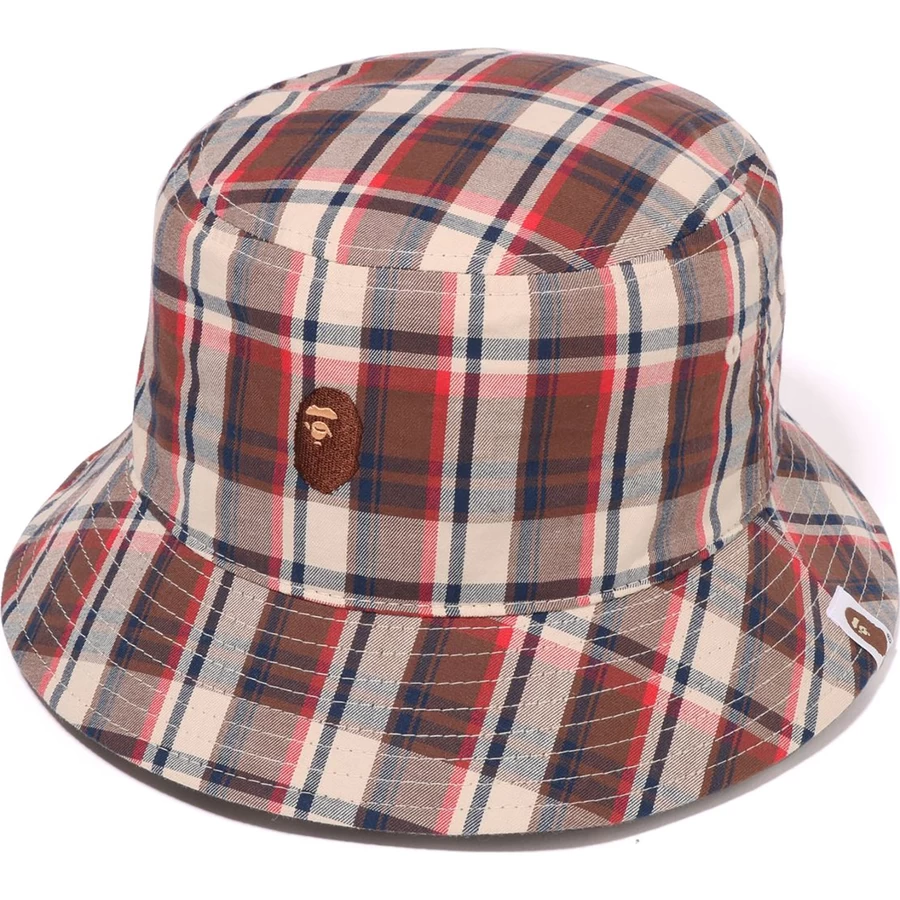 Bape MINI BAPE CHECK BUCKET HAT
