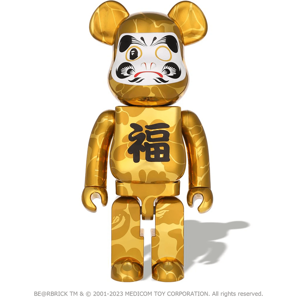 Bape NEW YEAR BE@RBRICK DARUMA 1000% Gold