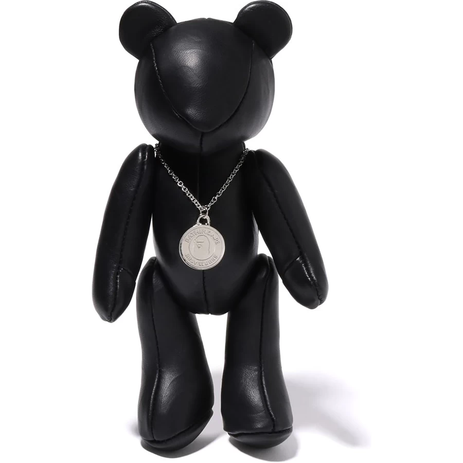 Bape SOLID CAMO LEATHER BEAR PLUSH DOLL 25CM