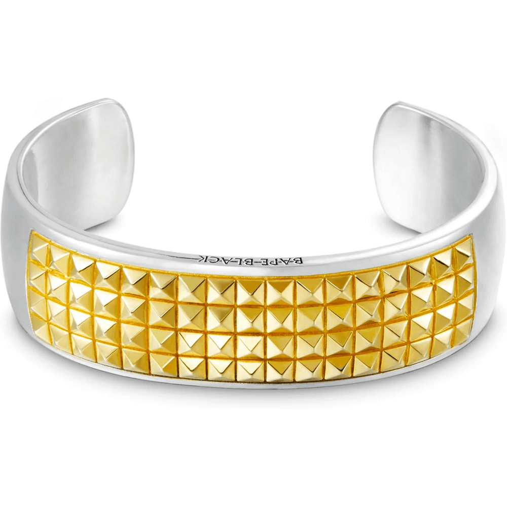 BAPE BLACK STUD BRACELET MENS Silver