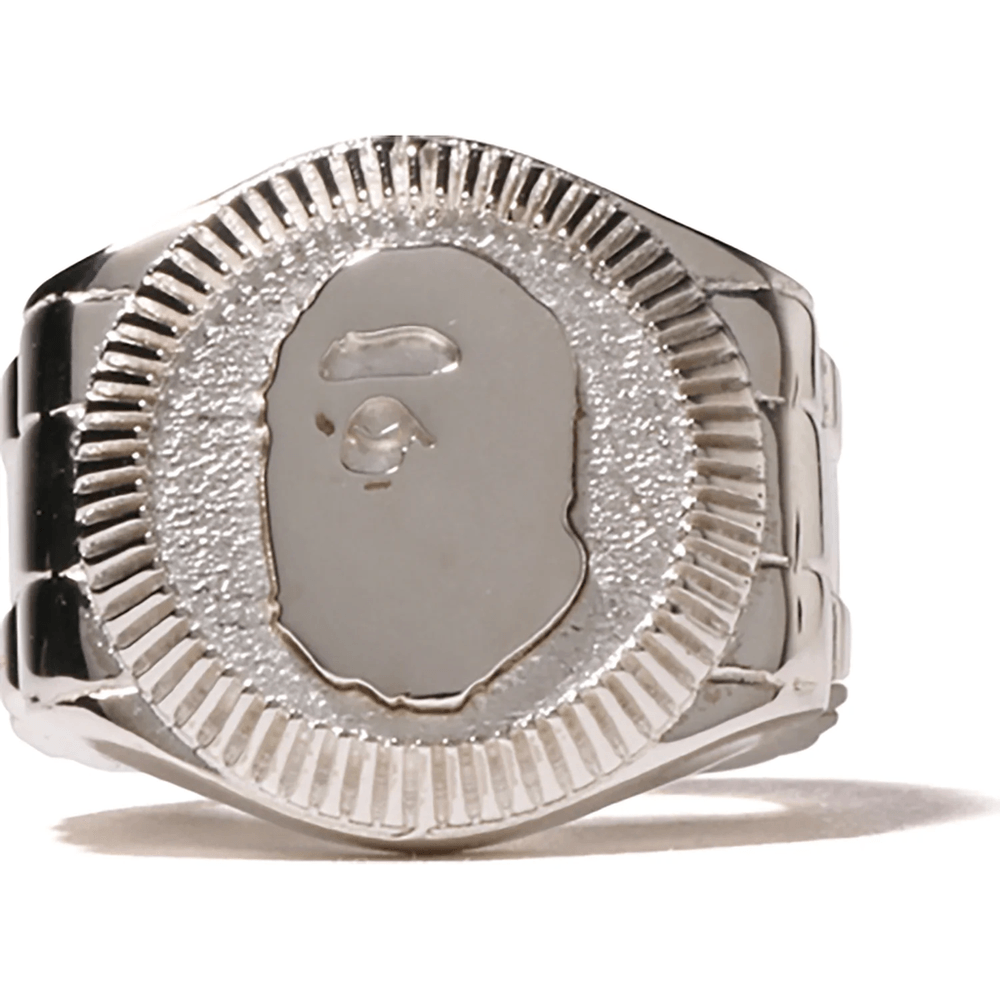 Bape APE HEAD RING MENS Silver