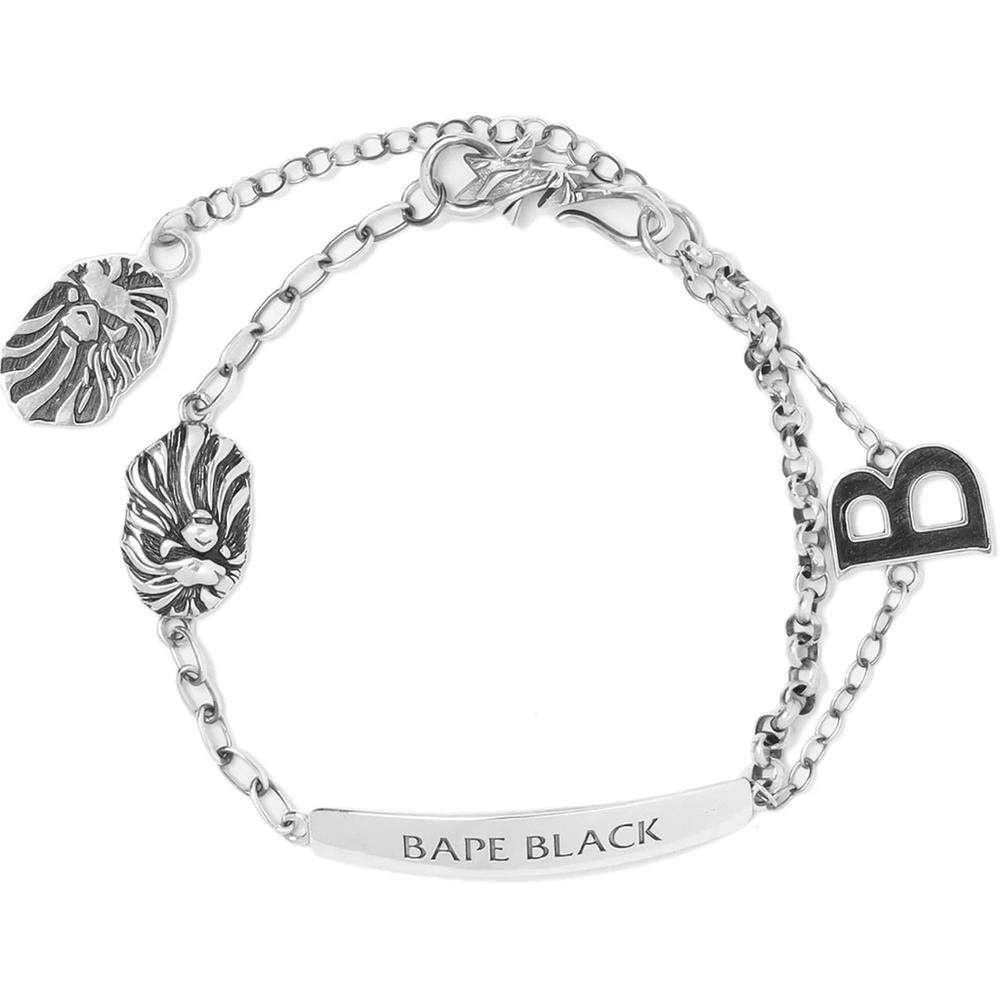 BAPE BLACK BRACELET #1 MENS Silver