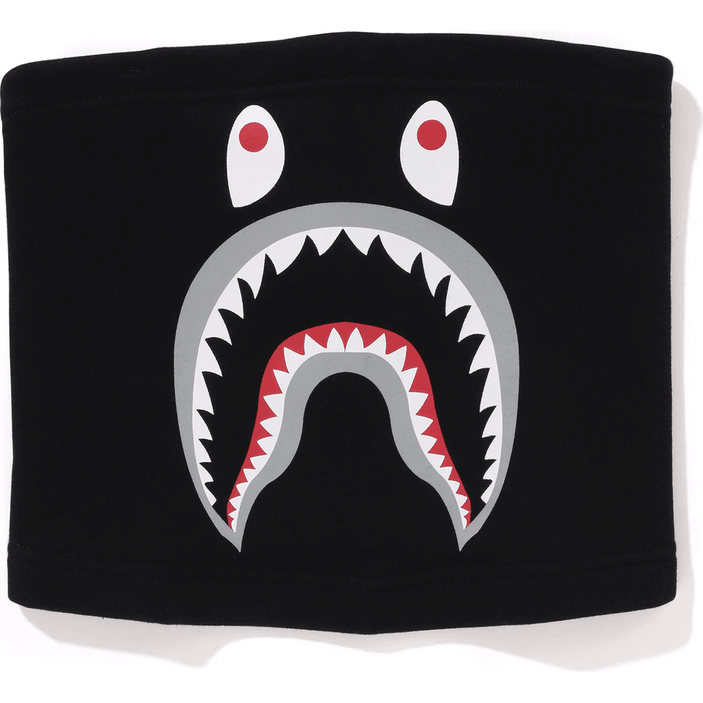 Bape SHARK MOTIF NECK WARMER MENS Black