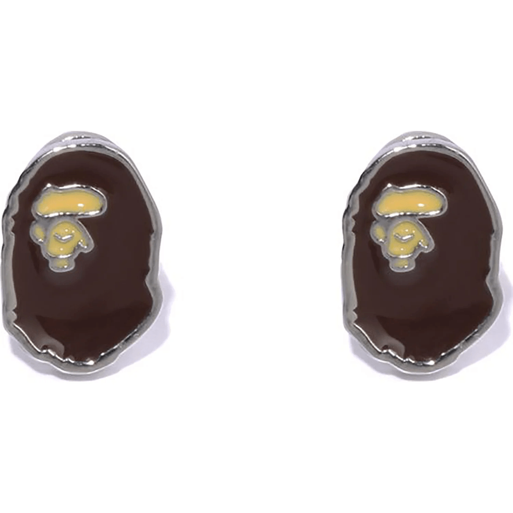 Bape APE HEAD EARRINGS MENS Brown