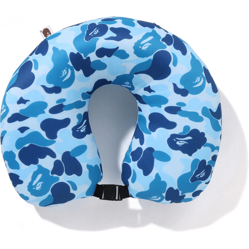 Bape ABC CAMO 2WAY APE HEAD NECK PILLOW Blue