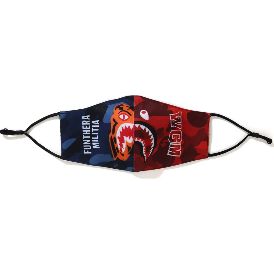 Bape COLOR CAMO TIGER SHARK HALF MASK MENS